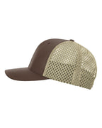 Left View of Brown/ Khaki Tilikum Cap - 835