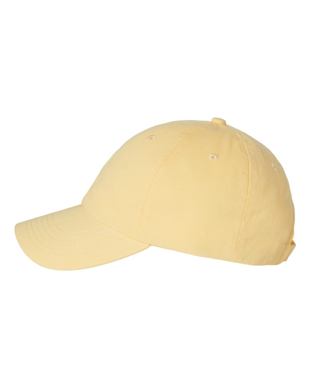 Left View of Butter Bio-Washed Classic Dad Hat - VC300A