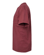 Left View of Cayenne Garment-Dyed Pocket T-Shirt - GDH150