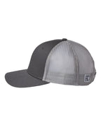 Left View of Charcoal/ Grey Everyday Trucker Cap - GB452E