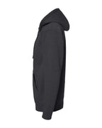 Left View of Charcoal Heather Heavyweight Full-Zip Hooded Sweatshirt - IND4000Z