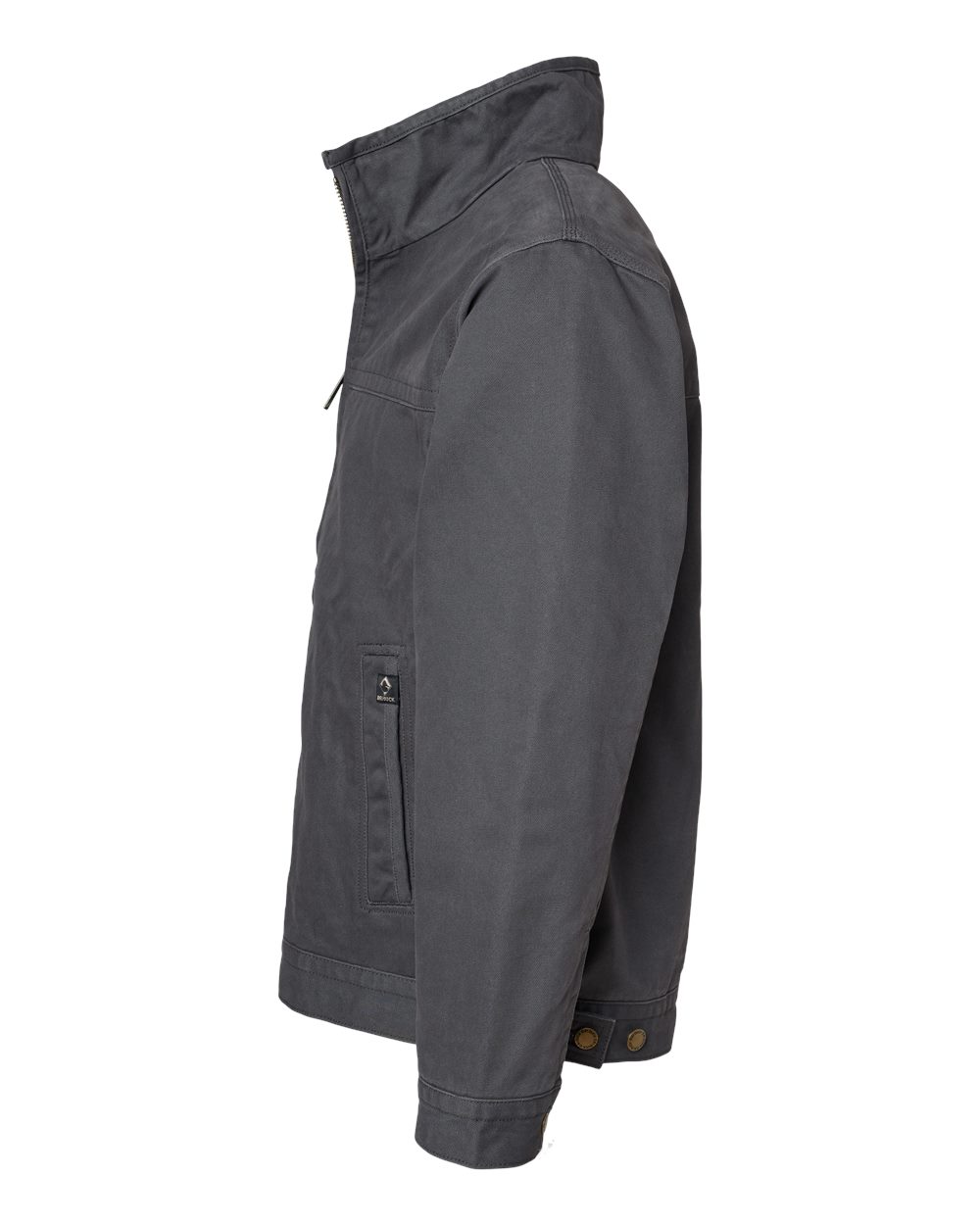 Left View of Charcoal Maverick Boulder Cloth™ Jacket with Blanket Lining - 5028