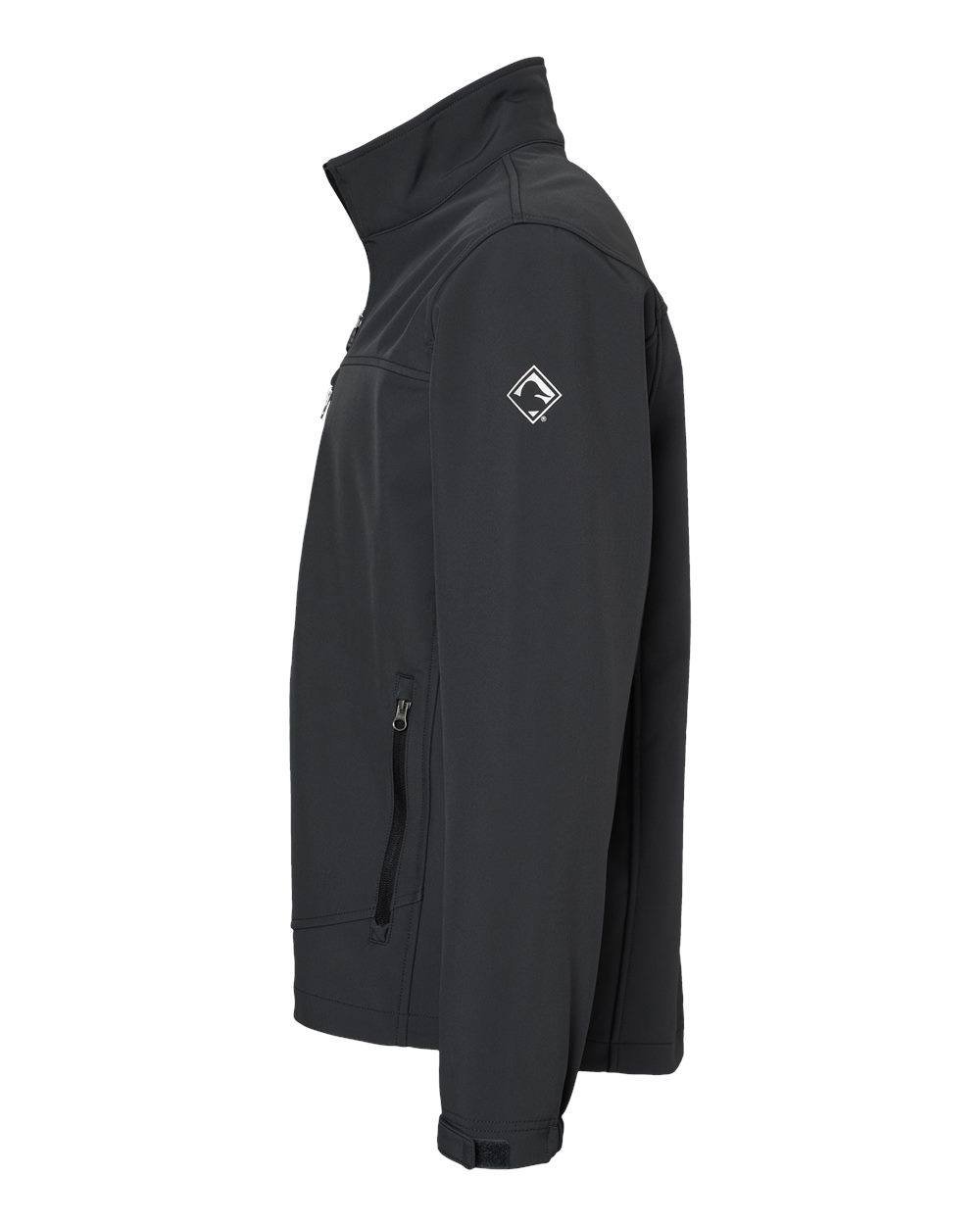 Left View of Charcoal Motion Soft Shell Jacket Tall Sizes - 5350T