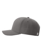Left View of Charcoal Surge Snapback Cap - 512