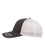 Left View of Charcoal/ White 110® Mesh-Back Cap - 110M