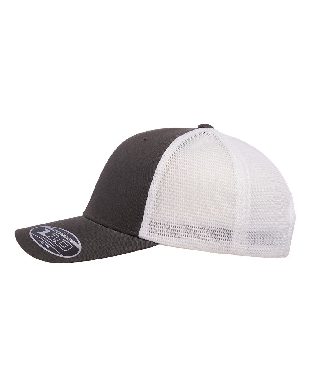 Left View of Charcoal/ White 110® Mesh-Back Cap - 110M
