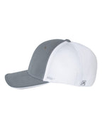 Left View of Charcoal/ White Split Pulse Sportmesh R-Flex Cap - 172