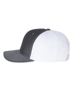 Left View of Charcoal/ White Twill Back Trucker Cap - 312