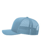 Left View of Columbia Blue Snapback Trucker Cap - 112