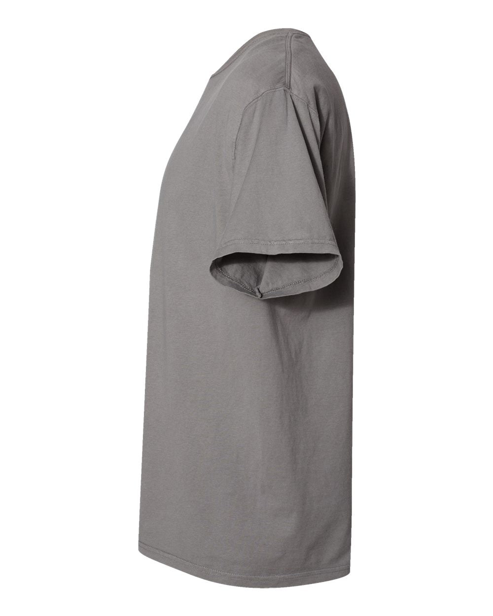 Left View of Concrete Grey Garment-Dyed T-Shirt - GDH100