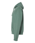 Left View of Cypress Green Garment-Dyed Hooded Sweatshirt - GDH450