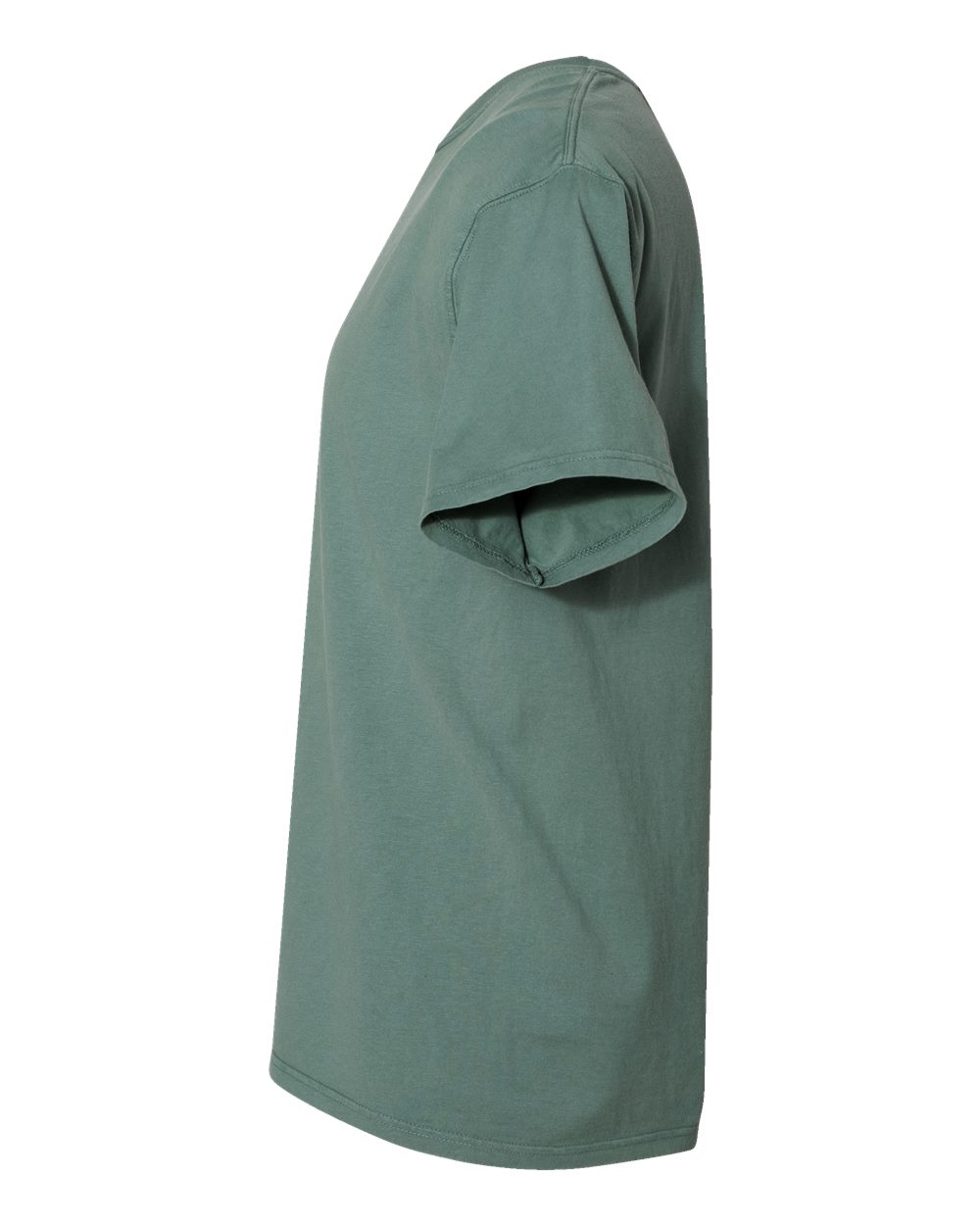 Left View of Cypress Green Garment-Dyed T-Shirt - GDH100