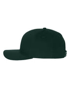 Left View of Dark Green Pro Twill Snapback Cap - 212