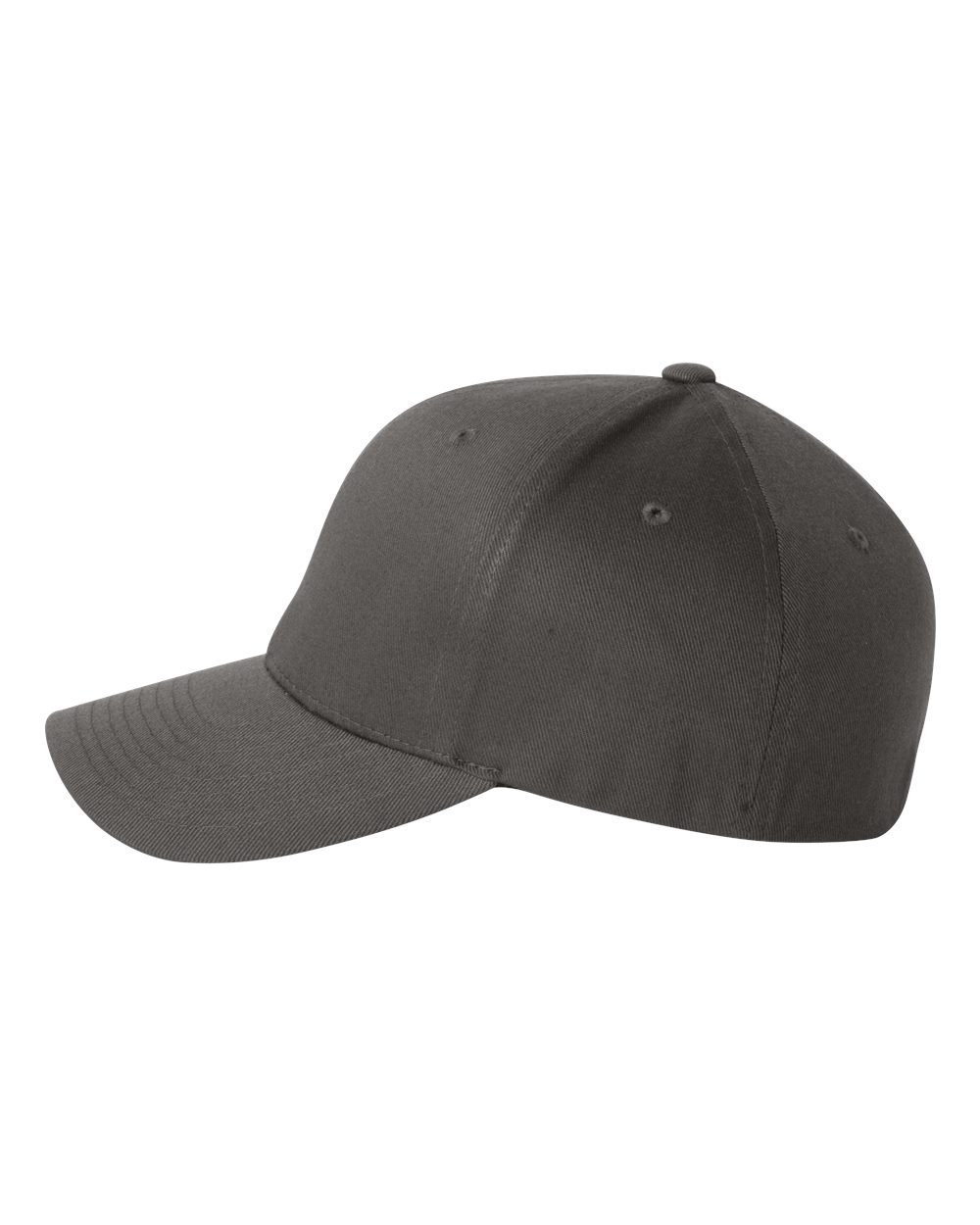 Left View of Dark Grey Cotton Blend Cap - 6277