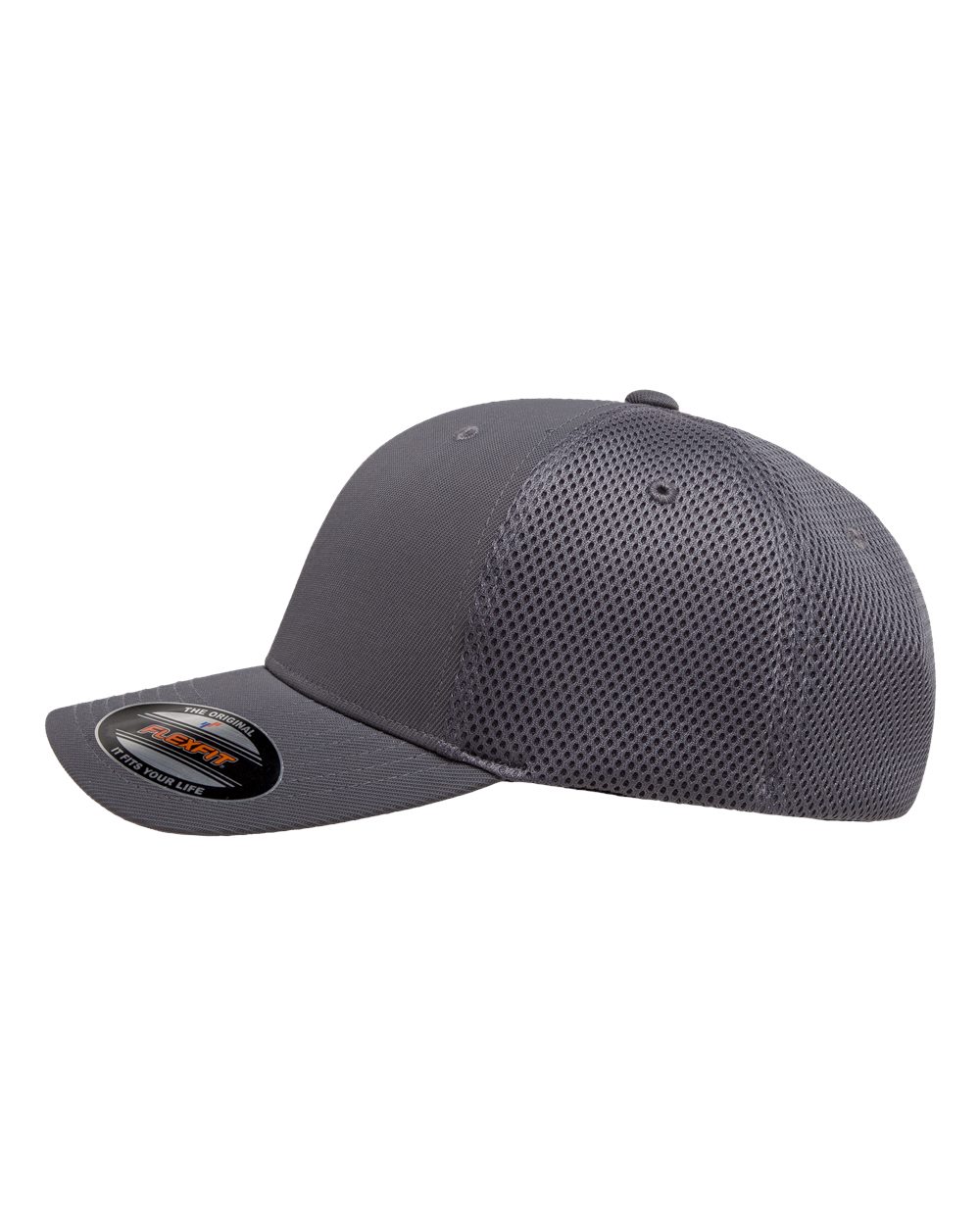 Left View of Dark Grey Ultrafiber Mesh Cap - 6533