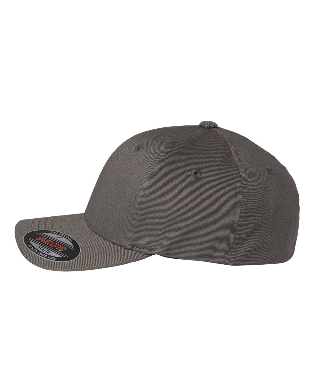 Left View of Dark Grey Youth Cotton Blend Cap - 6277Y