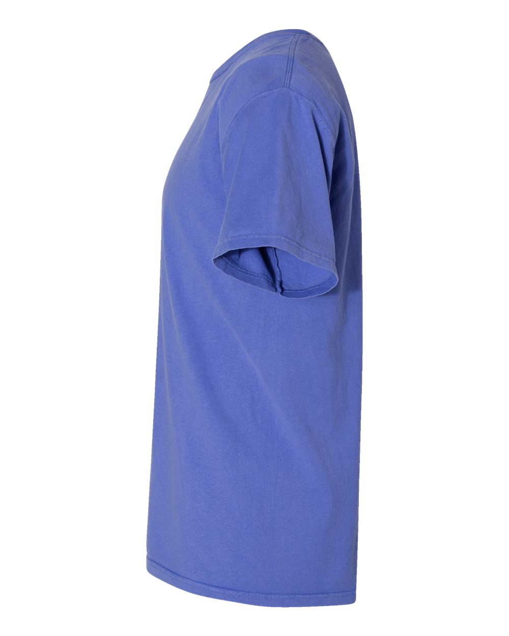 Left View of Deep Forte Blue Garment-Dyed T-Shirt - GDH100