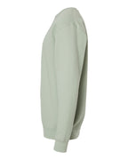 Left View of Dusty Sage Heavyweight Crewneck Sweatshirt - IND3000