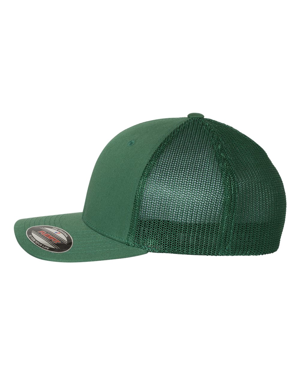 Left View of Evergreen Trucker Cap - 6511