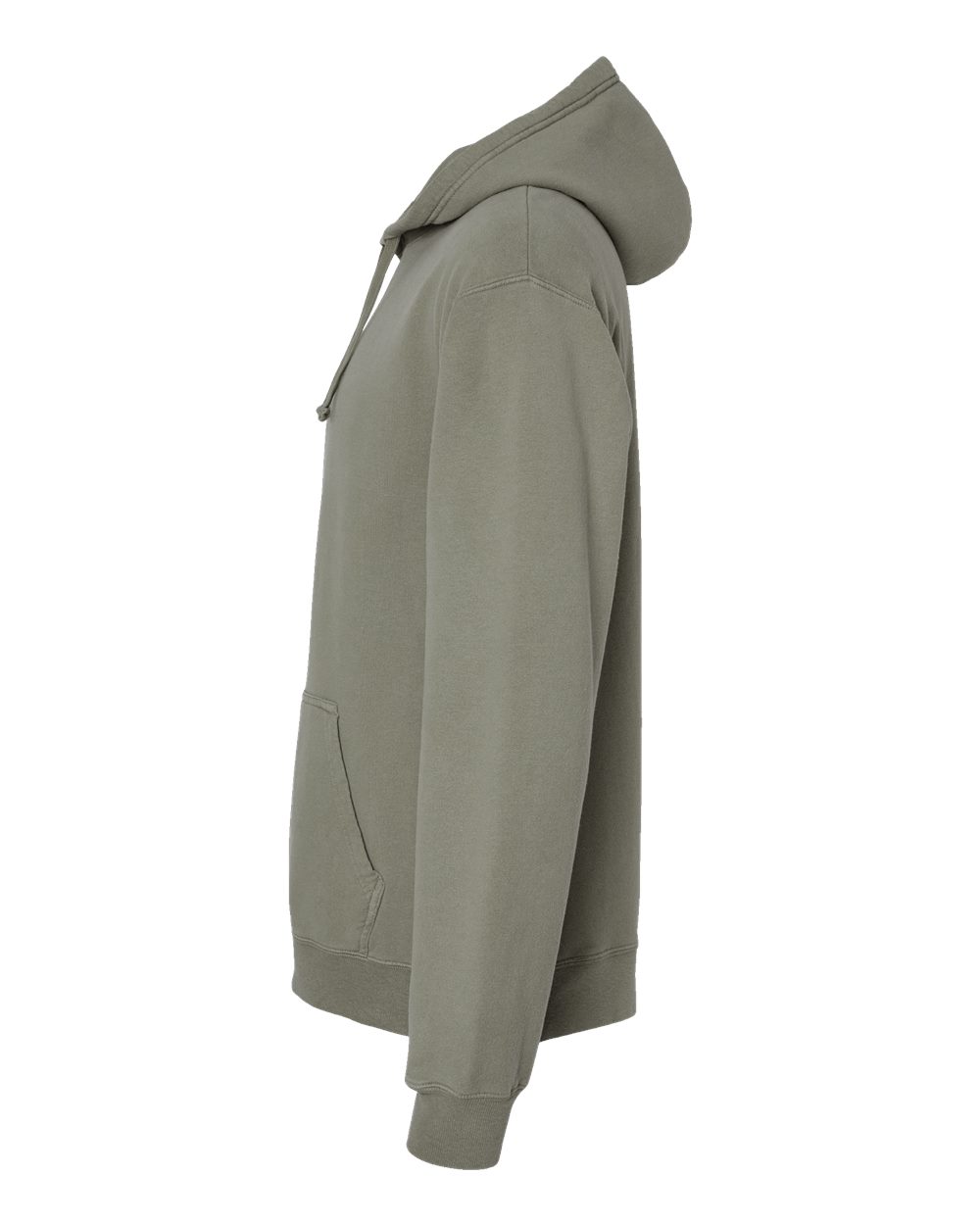 Left View of Faded Fatigue Garment-Dyed Hooded Sweatshirt - GDH450