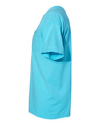 Left View of Freshwater Garment-Dyed Pocket T-Shirt - GDH150