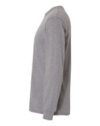 Left View of Graphite Heather DryBlend® 50/50 Long Sleeve T-Shirt - 8400