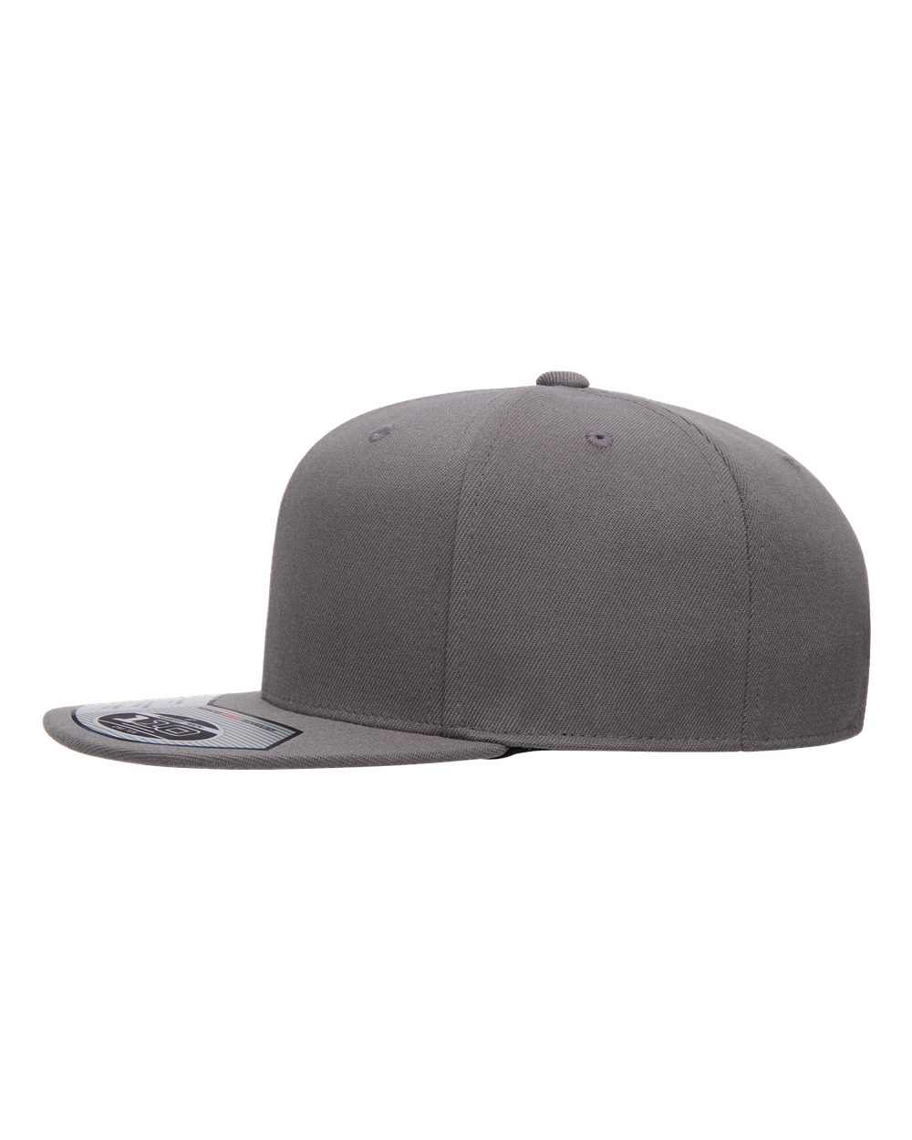 Left View of Grey 110® Snapback Cap - 110F