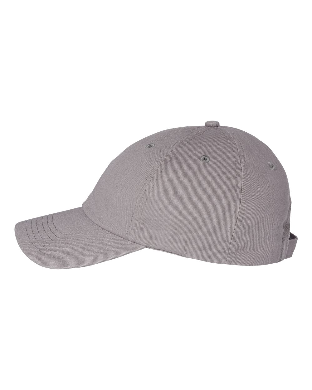 Left View of Grey Bio-Washed Classic Dad Hat - VC300A