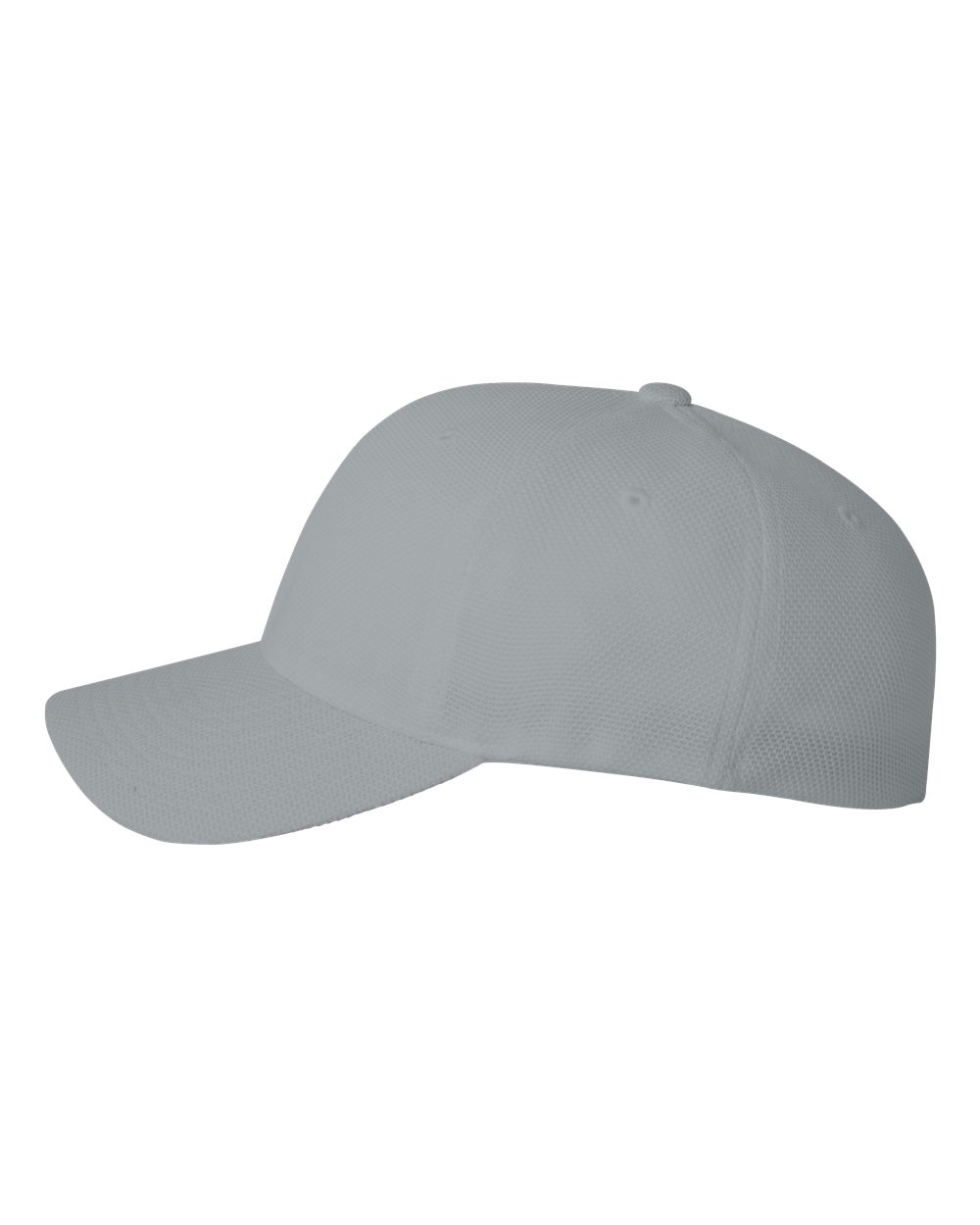 Left View of Grey Cool & Dry Piqué Mesh Cap - 6577CD