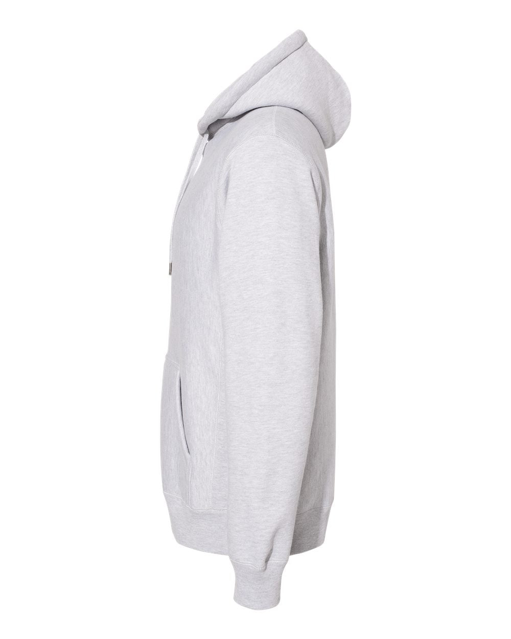 Left View of Grey Heather Legend - Premium Heavyweight Cross-Grain Hooded Sweatshirt - IND5000P