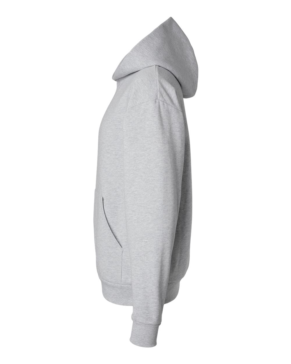 Left View of Grey Heather Mainstreet Hooded Sweatshirt - IND420XD