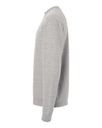 Left View of Grey Heather Midweight Crewneck Sweatshirt - SS3000