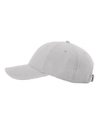 Left View of Grey Peach Twill Dad Hat - 326