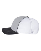 Left View of Grey/ White/ Black Tri Pulse Sportmesh R-Flex Cap - 172