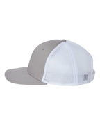 Left View of Grey/ White Everyday Trucker Cap - GB452E