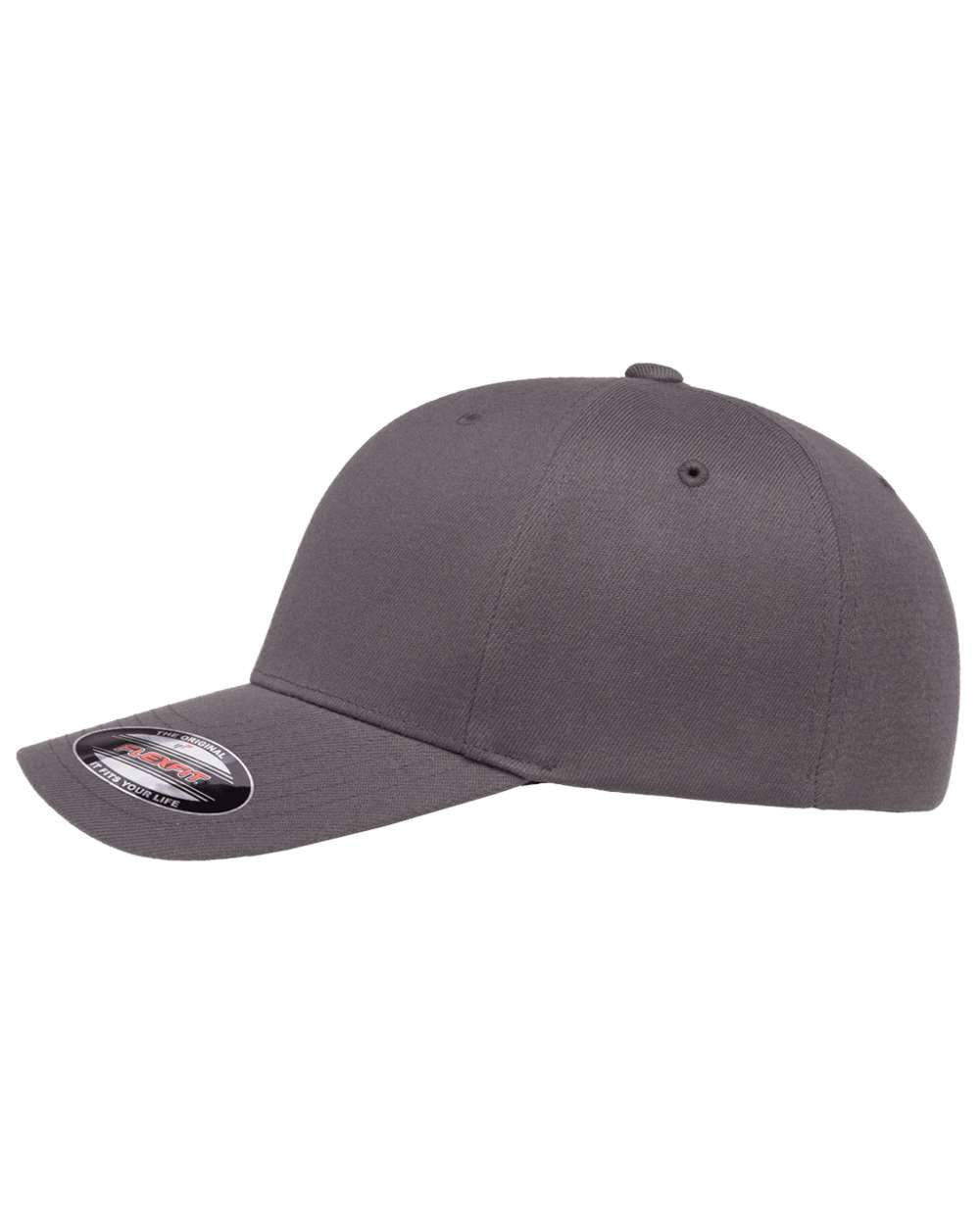 Left View of Grey Wool-Blend Cap - 6477