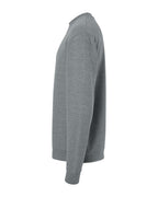 Left View of Gunmetal Heather Midweight Crewneck Sweatshirt - SS3000