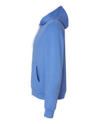 Left View of Heather Columbia Blue Sponge Fleece Full-Zip Hoodie - 3739