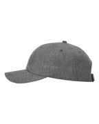 Left View of Heather Grey Sustainable Performance Cap - 224RE