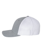 Left View of Heather Grey/ White R-Flex Trucker Cap - 110