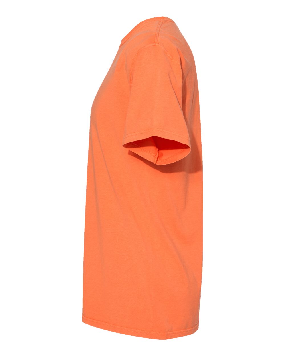 Left View of Horizon Orange Garment-Dyed T-Shirt - GDH100