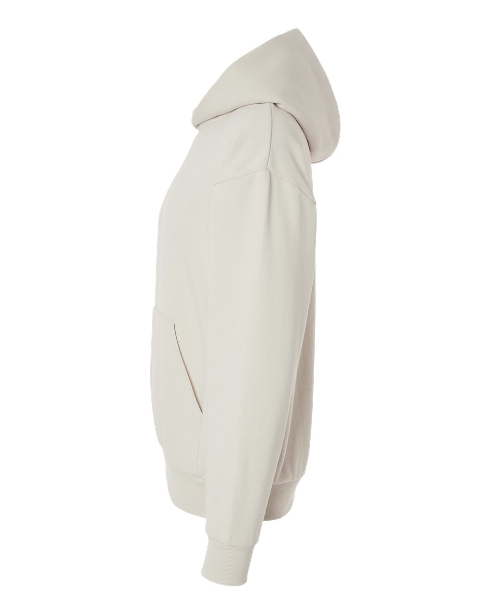 Left View of Ivory Mainstreet Hooded Sweatshirt - IND420XD