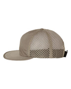 Left View of Khaki Rogue Wide Set Mesh Cap - 935