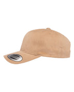 Left View of Khaki Structured Brushed Twill Cap - 6363V