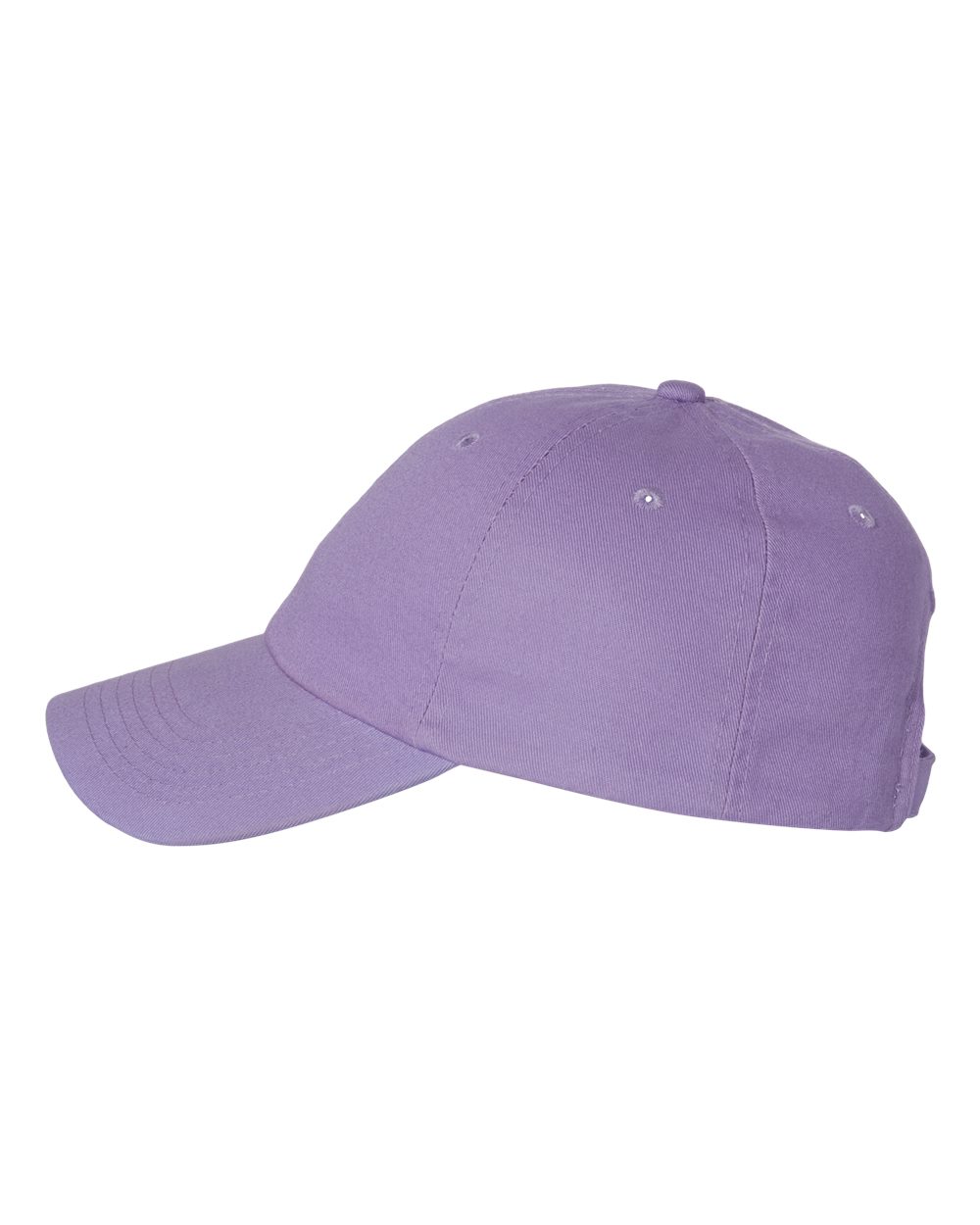 Left View of Lavender Bio-Washed Classic Dad Hat - VC300A
