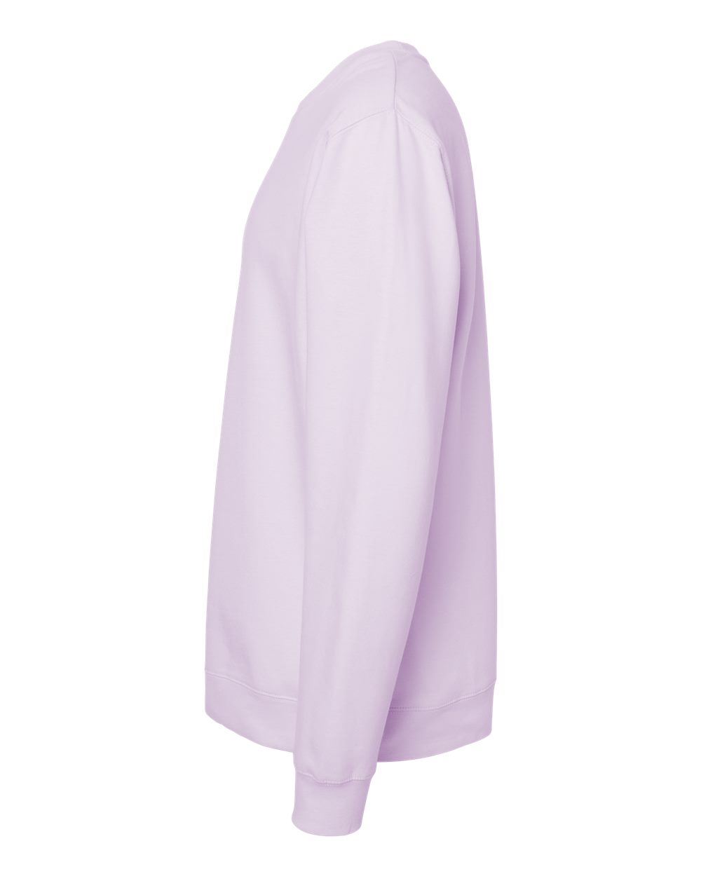 Left View of Lavender Midweight Crewneck Sweatshirt - SS3000