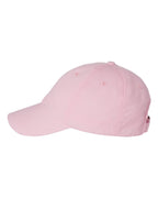 Left View of Light Pink Bio-Washed Classic Dad Hat - VC300A