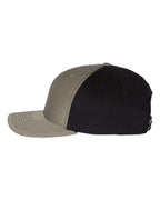 Left View of Loden/ Black Twill Back Trucker Cap - 312
