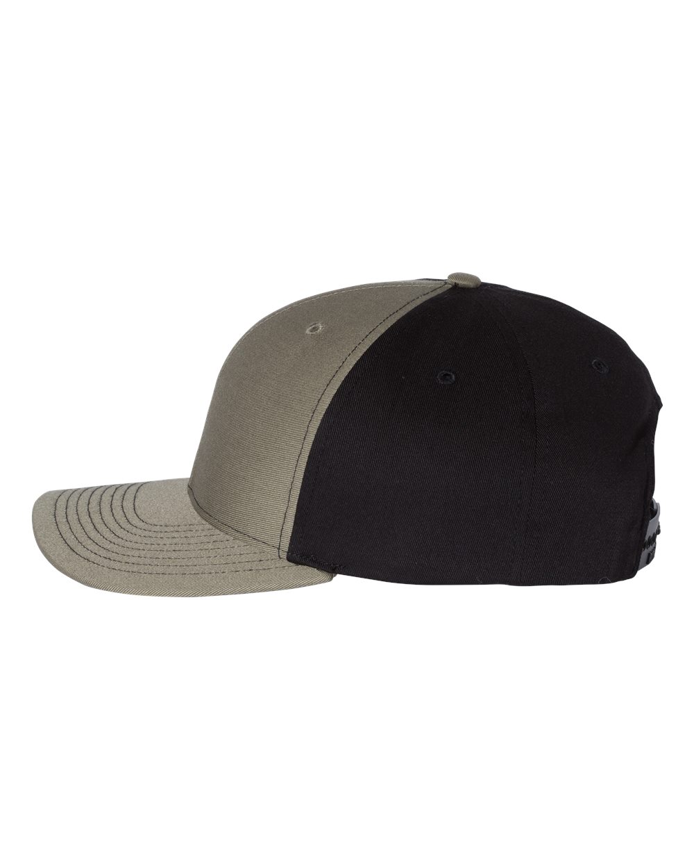 Left View of Loden/ Black Twill Back Trucker Cap - 312