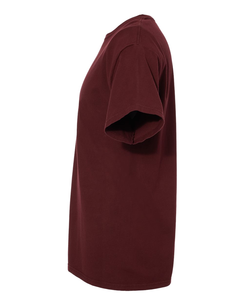 Left View of Maroon Garment-Dyed T-Shirt - GDH100